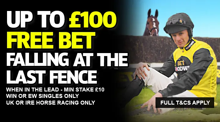 BetGoodwin 100 Free Bet Falling at Last Fence