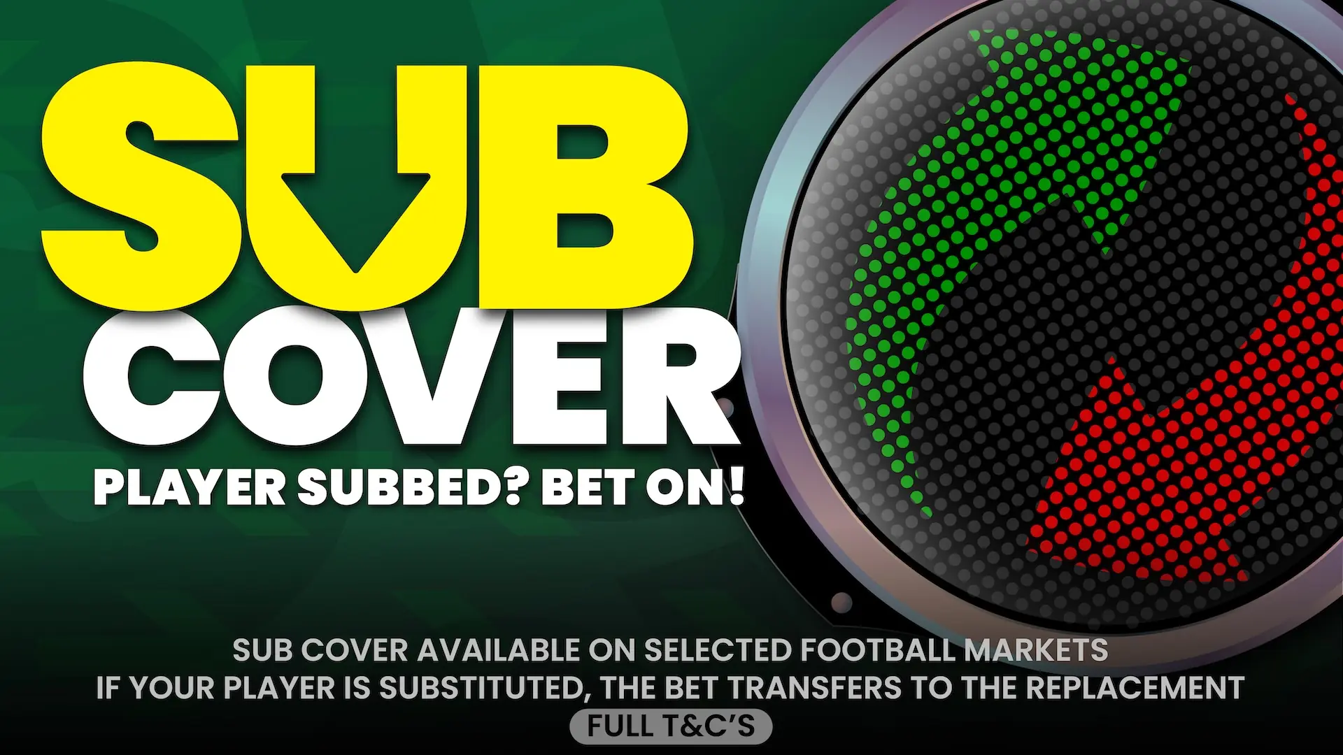 BetGoodwin Sub Cover player substitution offer